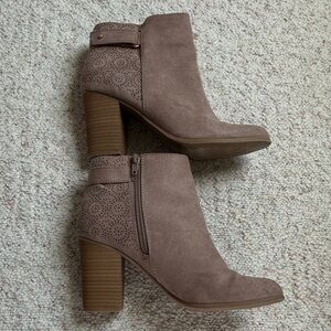 LC Lauren Conrad Taupe Ankle Boots